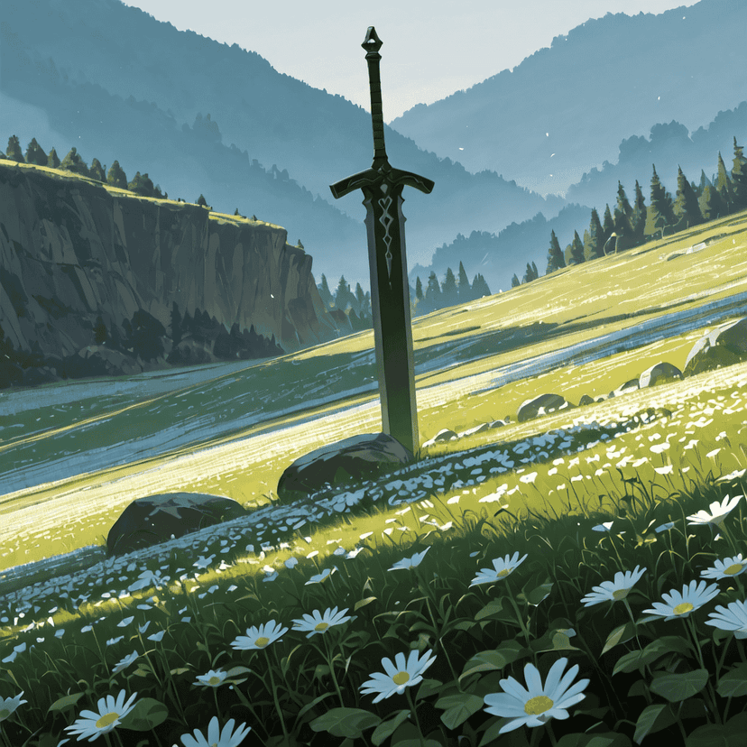 Fantasy adventure landscape